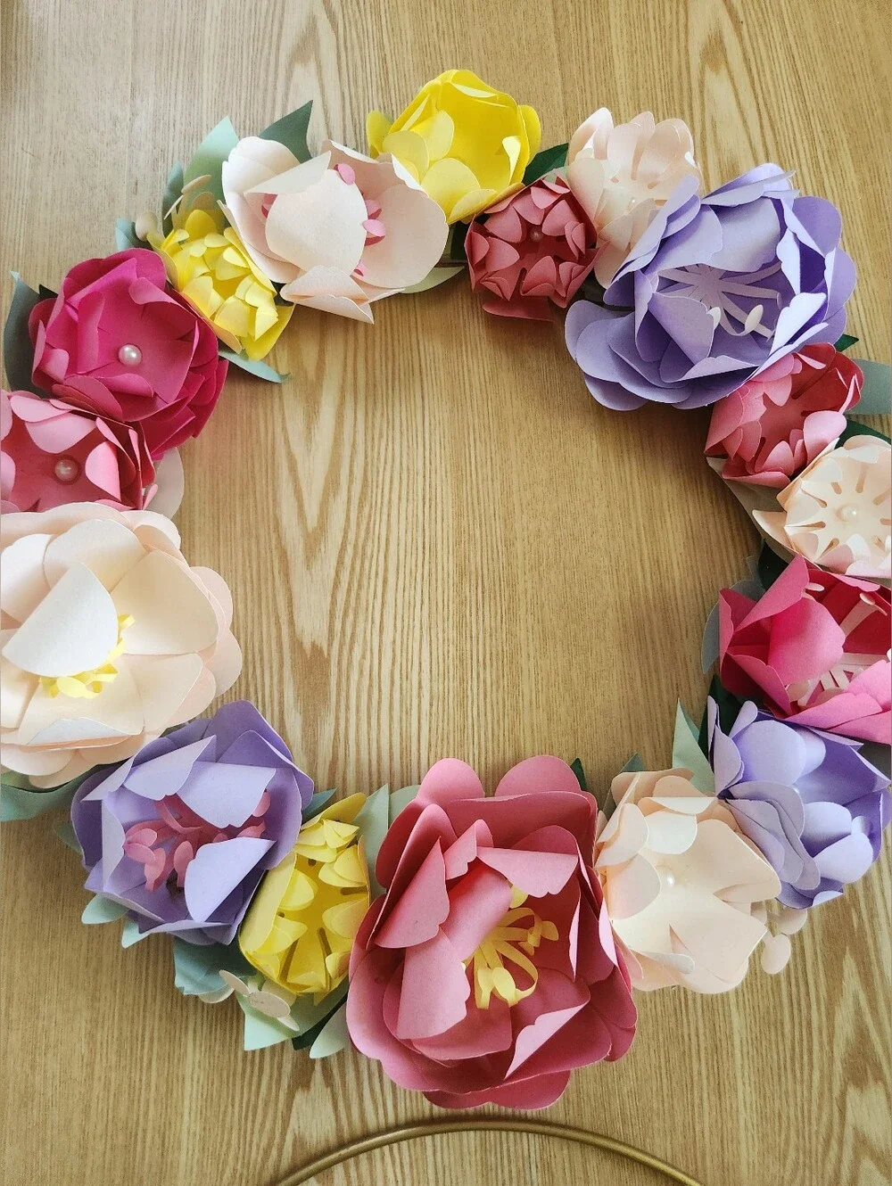 Lot Of 2 Homemade Floral Wreaths